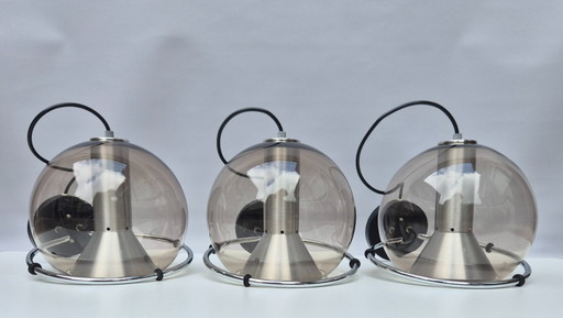 Vintage wall lamp - Raak set of 3 globes - 1960s