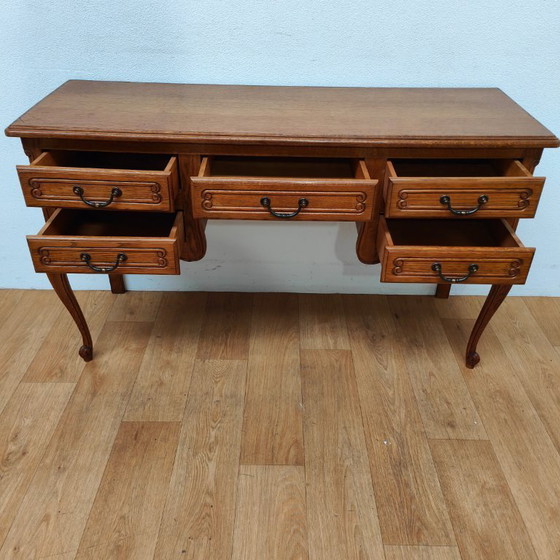 Image 1 of Vintage Landelijke sidetable bureau kaptafel tv-meubel make-up tafel