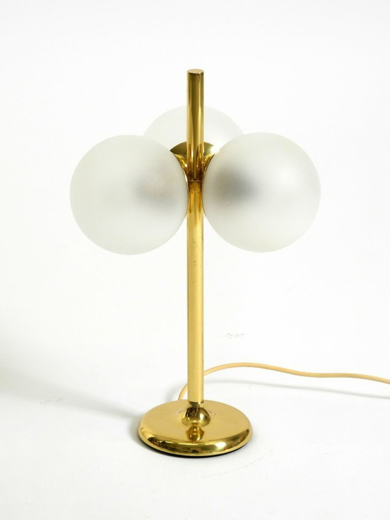 Image 1 of Original 1960s Space Age brass table lamp by Kaiser Leuchten