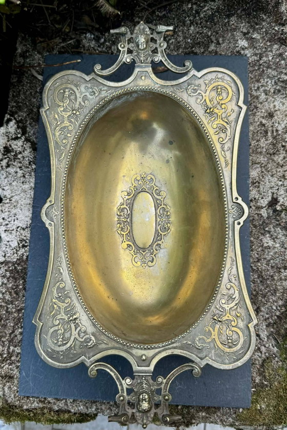 Grande ciotola da frutta con mascherone firmata WMF, periodo Art Nouveau. – Ciotole (photo 3 of 11)