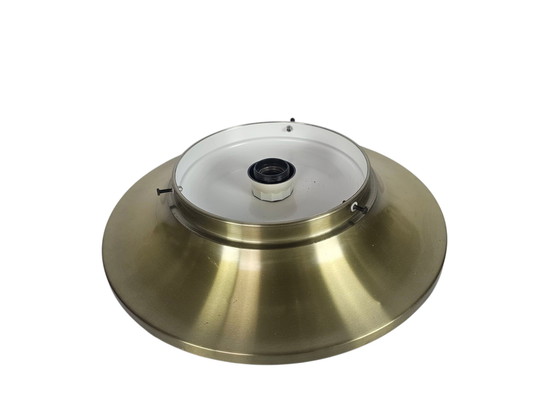 Image 1 of Dijkstra - Fokke Dijkstra - &#39;Flush Mount&#39; - Lámpara de techo de la era espacial - Ámbar - Años 70