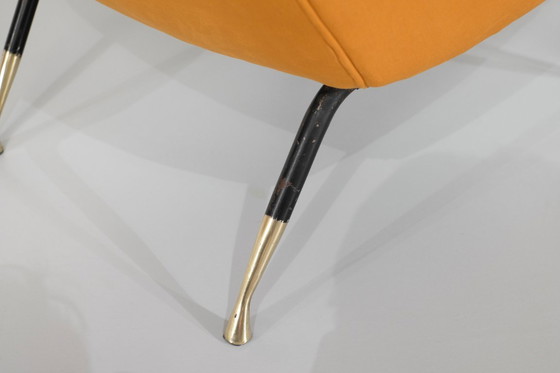 Image 1 of Pair of fabric armchairs, Italy, 1960s.