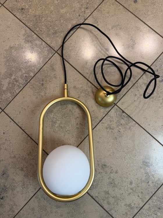B.Lux C_Ball Pendant lamp – Stone Designs – Gold/Opal glass – New – Belux (photo 6 of 8)