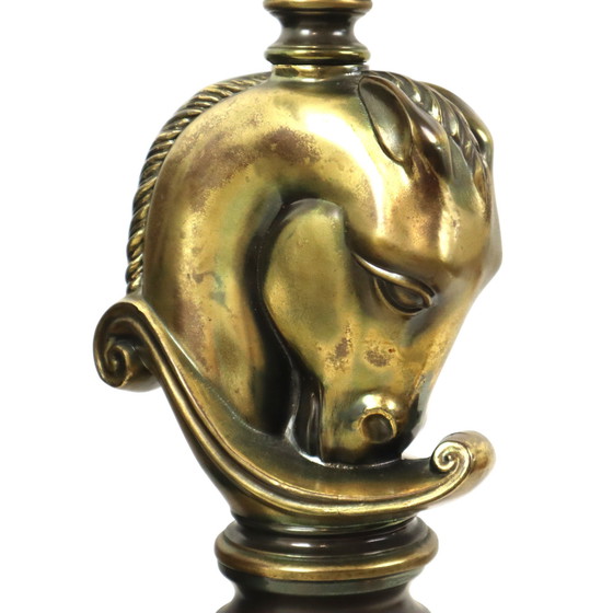 Image 1 of Lusterie Deknudt Pferdekopf Tischlampe