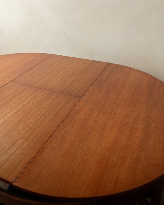 Ensemble de Salle à Manger Roundette Mid Century en Teck par Hans Olsen pour Frem Røjle, 1950s, Set de 5 (photo 21 of 25)