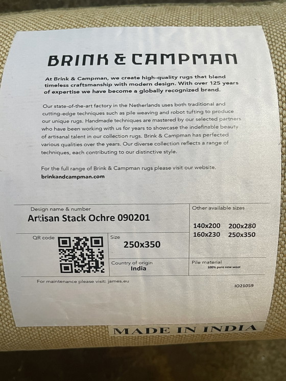 Image 1 of New Brink and Campman Artisan Stack Ochre carpet