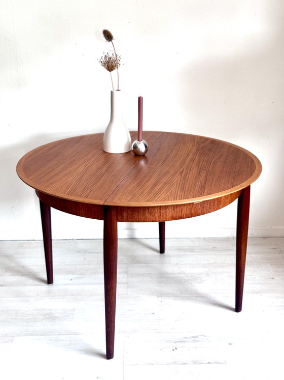 Tavolo da pranzo rotondo vintage Teak Anni '60 Lübke – Tavoli da pranzo, Wood (photo 2 of 15)
