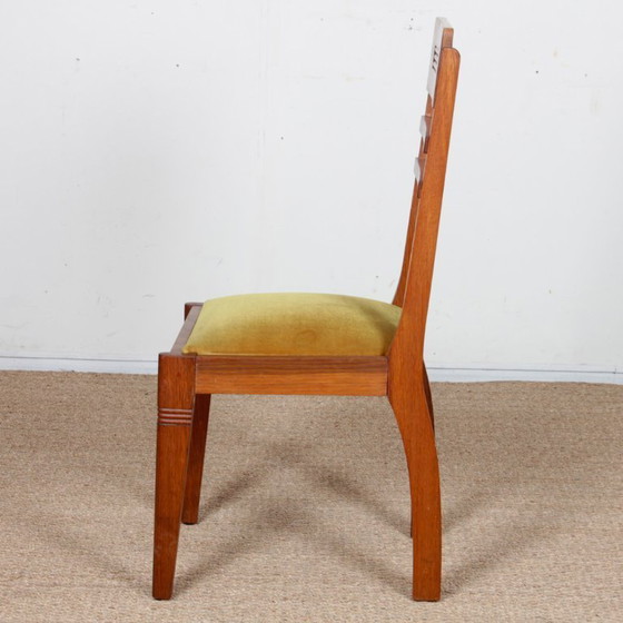 Image 1 of Set van 4 stoelen, Frans werk uit de jaren 1950.