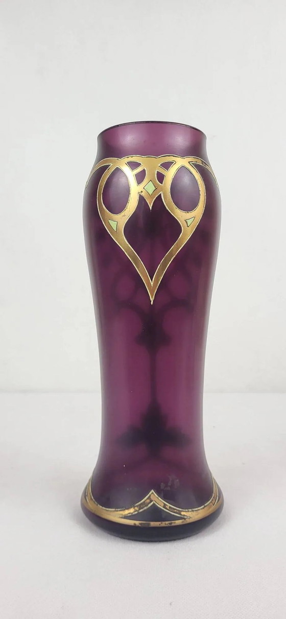 Vaso in vetro smaltato, anni '30 – Vasi, Crystal, Glass, Art Deco (photo 3 of 10)