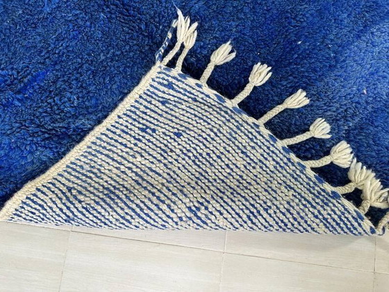 Tappeto marocchino in lana blu 200cm x 300cm – Tappeti, Wool, Modern (photo 4 of 6)