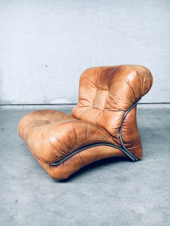 Image 1 of Midcentury Modern Italian Design 'COROLLA' Leather Sectional Sofa by I.P.E. Italy 1970's