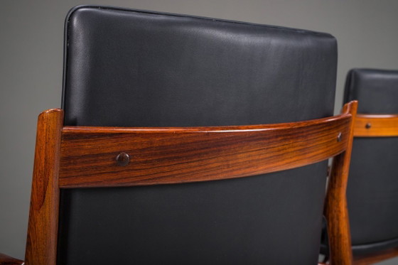 Image 1 of Dänische Modell 431 Sessel aus Leder von Arne Vodder für Sibast Møbler, 1960er, 4er-Set
