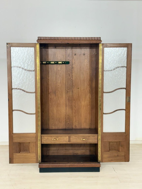 Image 1 of Art Deco kledingkast / Vintage kledingkast / Kledingkast uit de jaren 1920 / Art Deco linnenkast