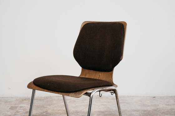 Image 1 of Ensemble de salle à manger style Carlo Ratti avec 12 chaises, design moderne des années 1970