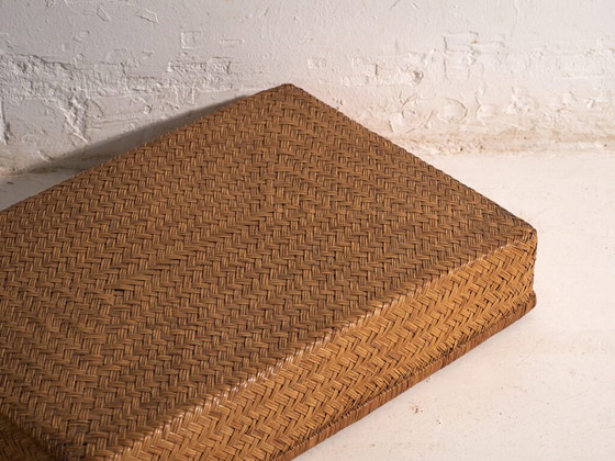 Caja japonesa antigua de bambú tejido – Japón, circa 1950. Juego de dos piezas. – Armarios de almacenamiento (photo 11 of 40)