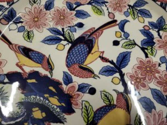 Image 1 of Large porcelain dish, Imari design Japan