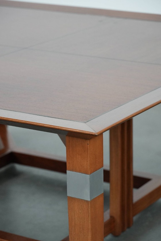 Image 1 of Grande table basse carrée de style Art déco, signée Schuitema et issue de la série Decoforma.