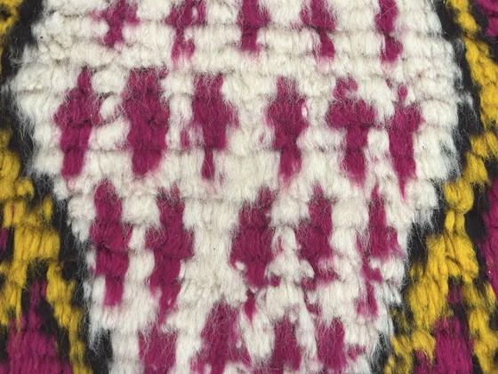 Image 1 of Berber Rug - 311 cm x 204 cm - pink and white Wool
