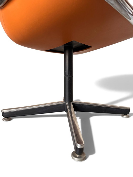 Fauteuil Charles Pollock Executive Knoll - Cuir Camel Patiné – Leather (photo 10 of 11)