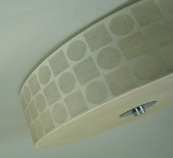Mid Century Modern Cocoon Ceiling Lamp Op Art Pattern 1960s Goldkant Fritz Wauer – Ceiling lights, Plastic (photo 8 of 14)