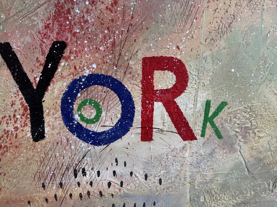 Image 1 of Œuvre encadrée peinte à la main « New York » par Robert Young