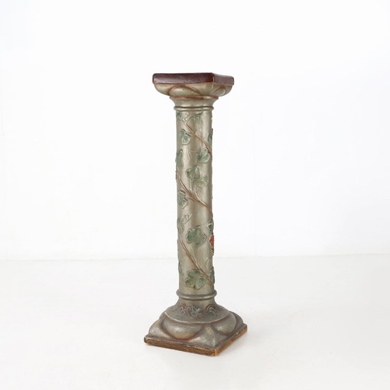 Image 1 of Art Nouveau Console or Pied De Stall in Glazed Plaster, 1920s