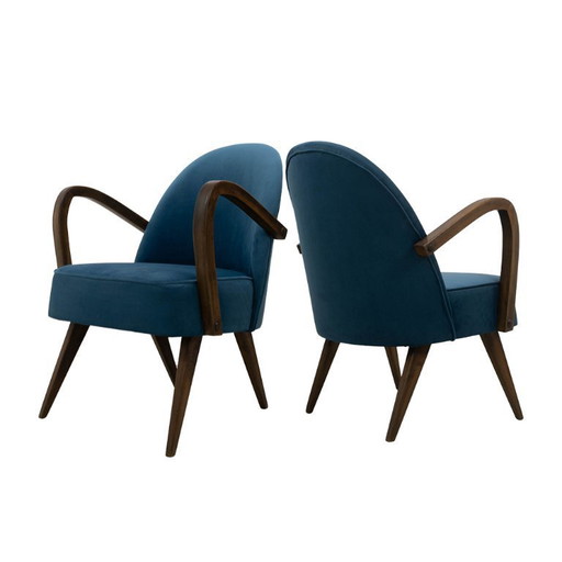 Mid-century of cocktail chairs, Poland, 1950’S, set of 2