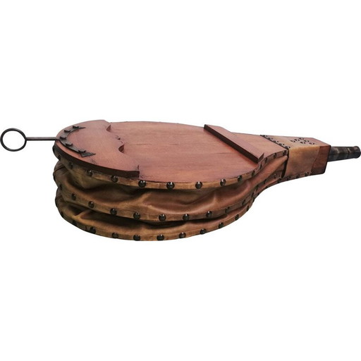 Mantici da forgia in legno e pelle d'epoca