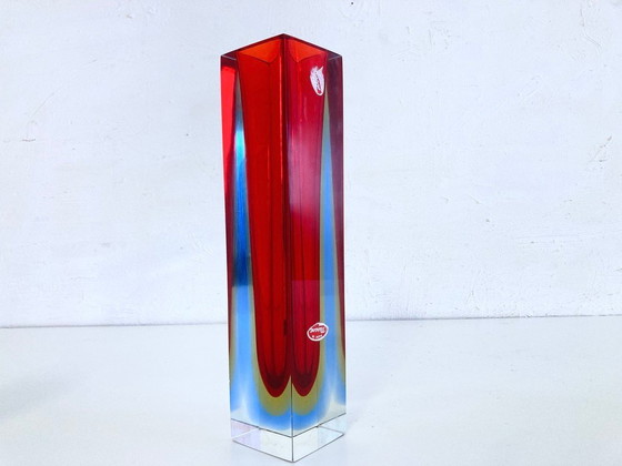 Image 1 of 3 Italian Sommerso vases made of Murano glass by Flavio Poli, 1960s design