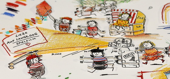 Image 1 of Schlote, Wilhelm - Langeoog - Strandzaal - 3D constructie - met de hand getekend