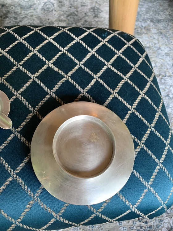 Handcrafted Siamese silver ashtray, 925 sterling silver, 147g – Garuda & Temple Angel – Table accessories (photo 5 of 7)