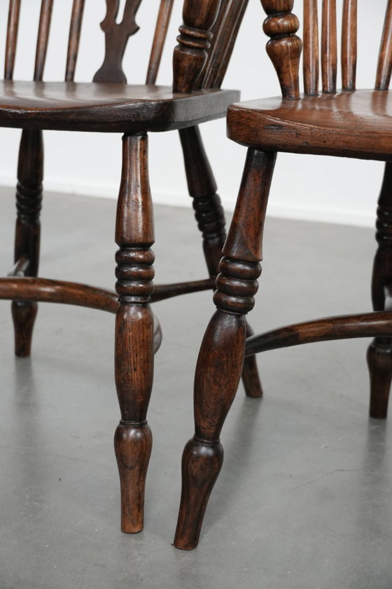 Image 1 of 8 fauteuils Windsor anglais anciens