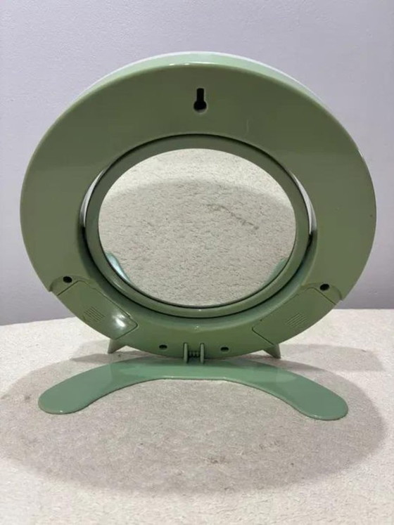 Feliciani Specchio da Trucco Illuminato Anni '90 Design Italiano Space Age, Plastica, Verde, 1990 (foto 4 di 6)