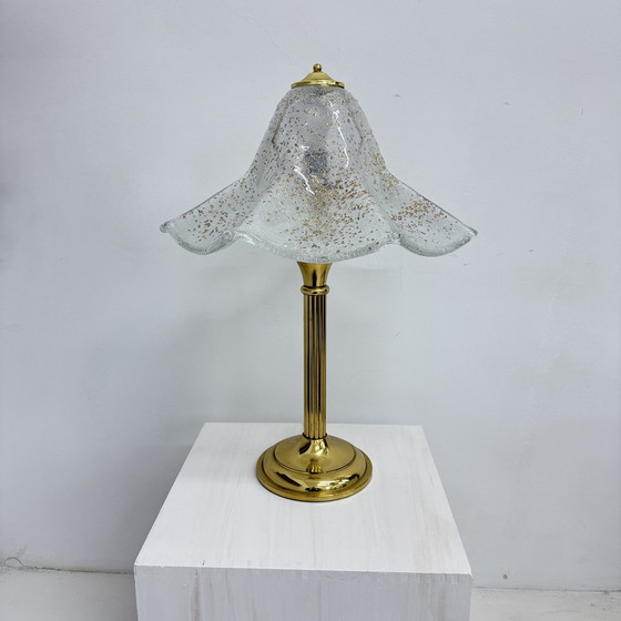 Image 1 of Lampe de table en verre Mid Century, années 1970
