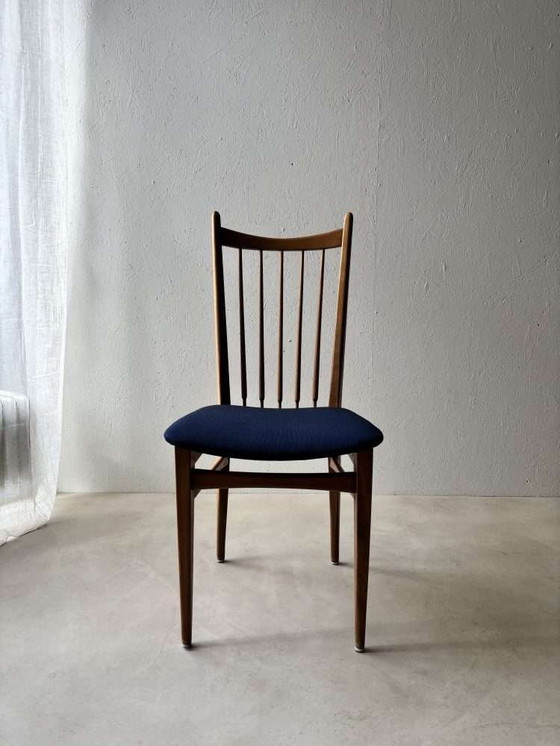 Image 1 of Vintage set of dining chairs new upholstery, 60 dining