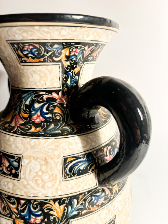 Vase en céramique peint à la main Molaroni des années 1940 – Ceramic (photo 11 of 12)