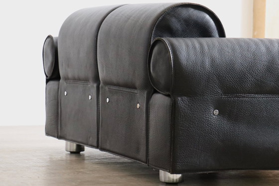 Image 1 of Marzio Cecchi sofa daybed in buffalo leather, Italy 1970s