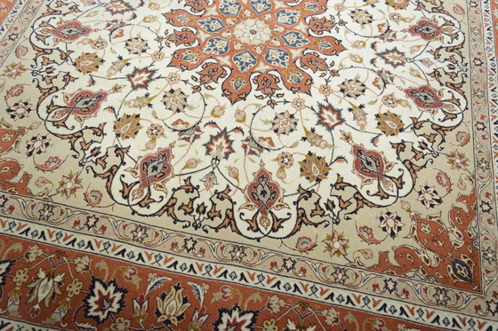 Image 1 of Tappeto persiano annodato a mano - Tabriz 50 Raj con seta 203 x 200 cm