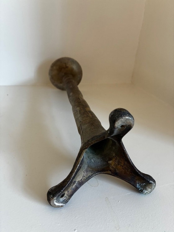 Image 1 of Set di candelieri brutalisti in ottone degli anni '60/'70 – Design scultoreo vintage (28 cm)