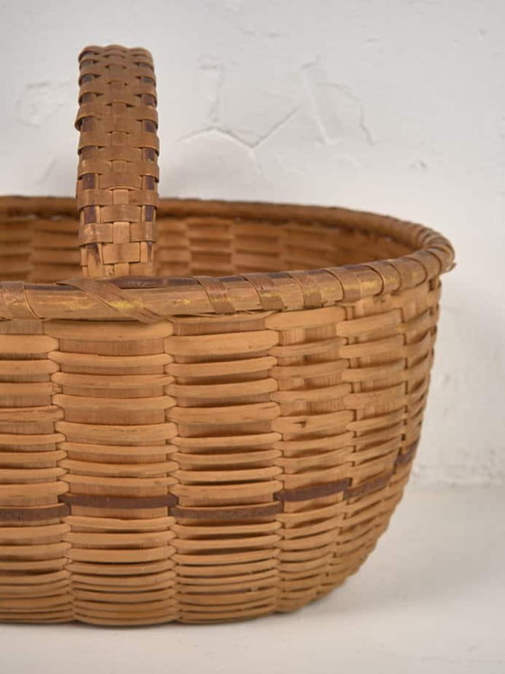 Corbeille à fruits antique (env. 1930), Objets déco, Osier, Marron, Rustic (photo 11 sur 12)