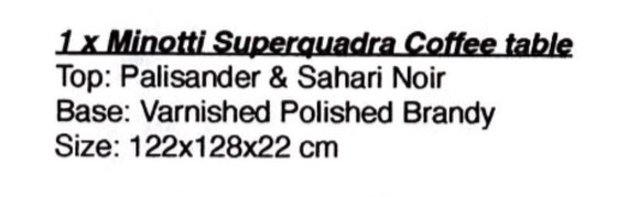 Image 1 of Minotti Superquadra coffeetable 122x128cm Sahara Noir Marmer Palisander