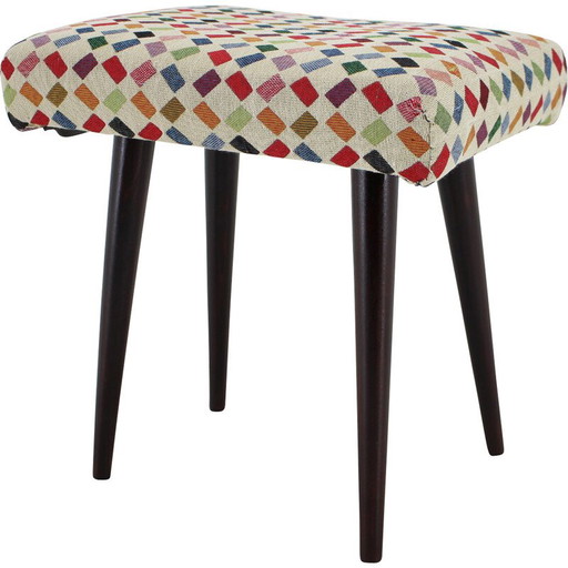 Vintage Hocker aus Buche, Tschechoslowakei 1960