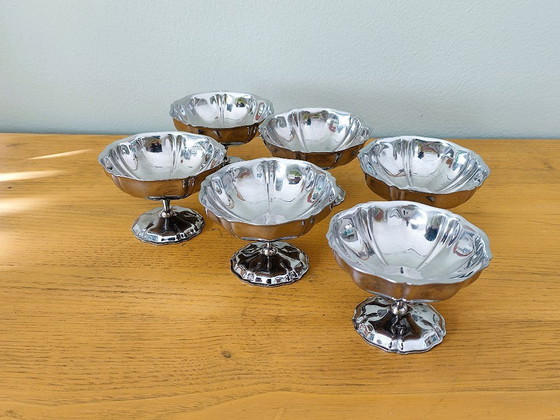 Image 1 of Juego de 6 vasos para helado de acero inoxidable