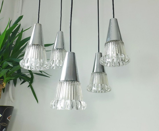 Image 1 of Vintage pendant lamp 60s 70s chandelier Richard Essig Space Age lamp