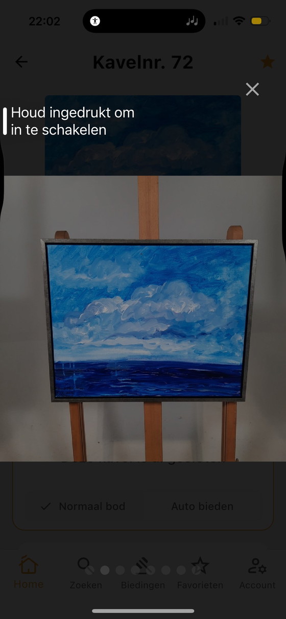 Image 1 of Maya wildevuur, klein werk 50x40 cm acryl schilderij. Atlantische oceaan