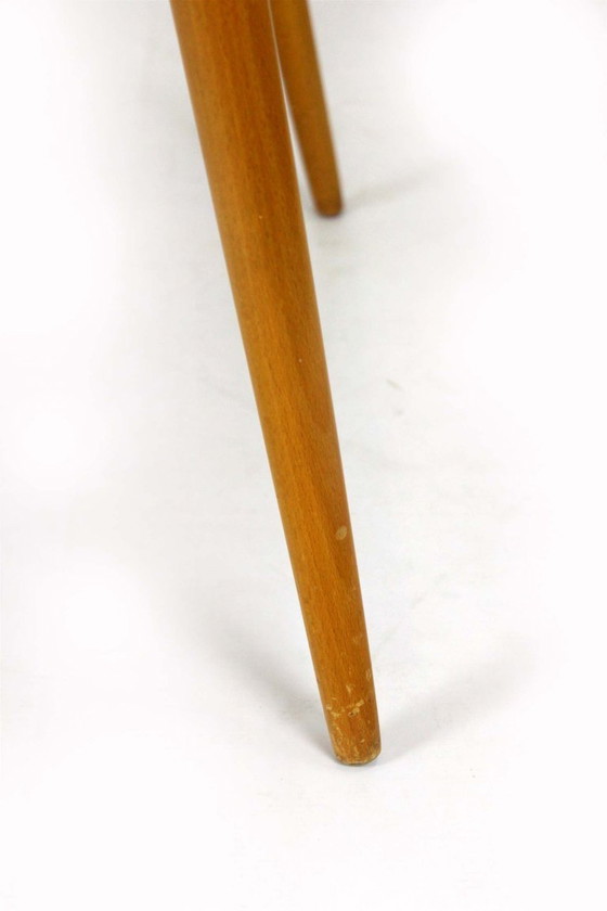 Image 1 of Mid-Century Modern Coffee Table with White Glass Top from Cesky Nabytek, 1960s