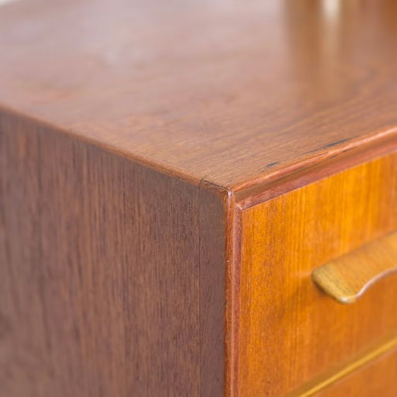 Vintage Danish Chest of drawers, teak 6 drawers 1960s Scandinavian, Wood, Brown (photo 15 of 19)