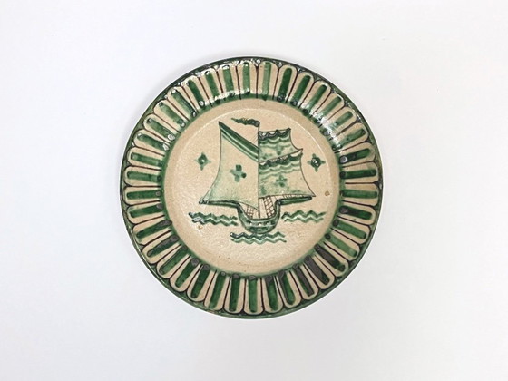 Image 1 of 4 Piatti Vietri decorati della Fabbrica Ceramica Avallone, anni '30