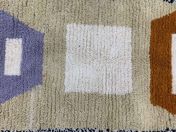Alfombra tradicional artesanal de pura lana, tamaño 150 x 350 cm. – Aime Té, Wool (photo 4 of 10)