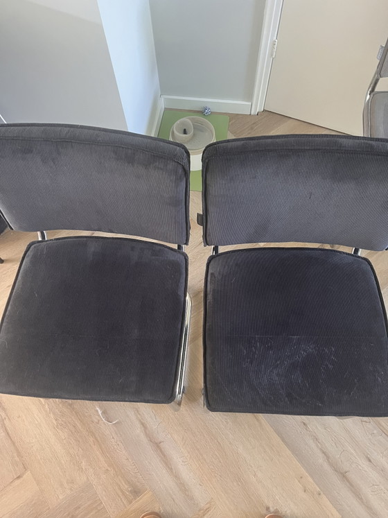 Image 1 of 6x Ridge Rib Stühle Reingrau/Schwarz/Hellgrau